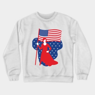 4th of july Patriotic Flag Crewneck Sweatshirt